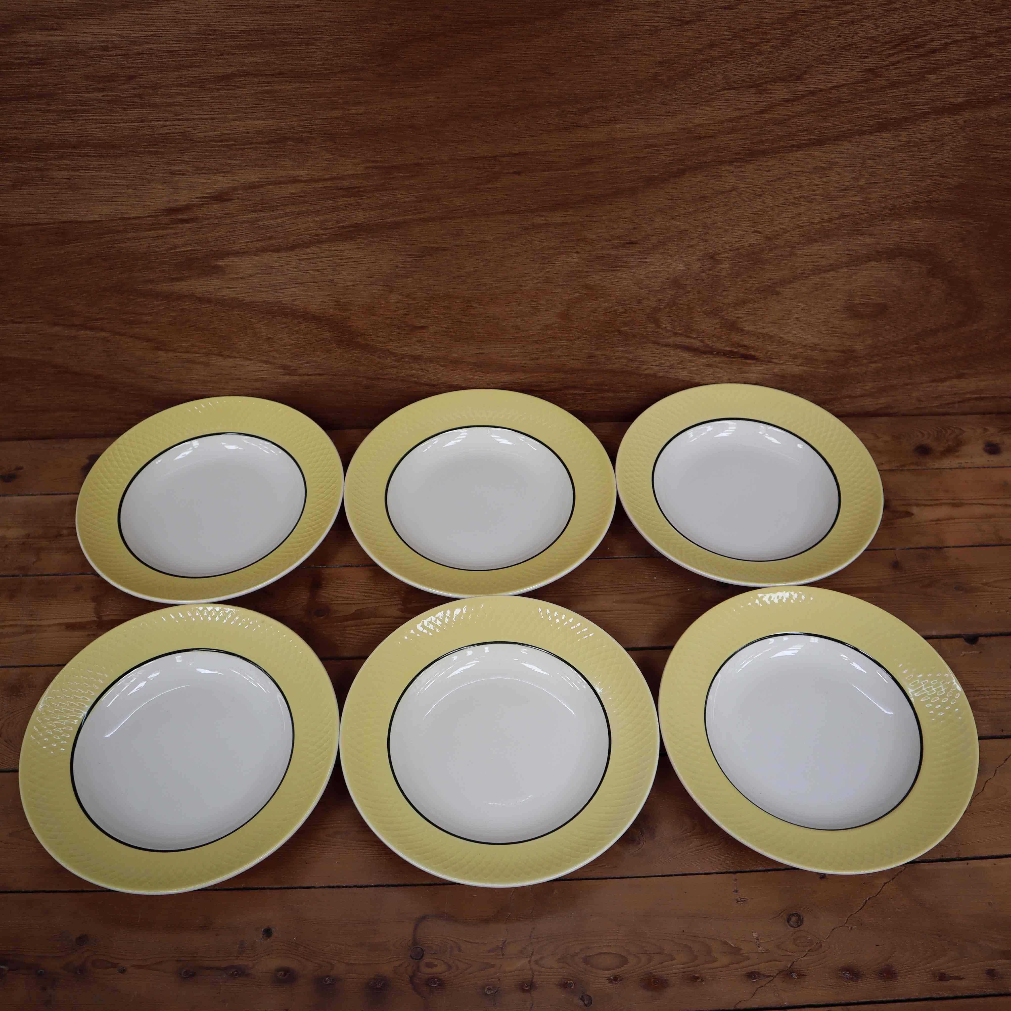 Set of 6 “Orchies Moulin des Loups” soup plates