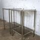 Pair of vintage side tables, chrome and smoked glass 1970