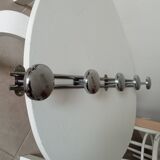 Vintage chrome wall-mounted coat rack from the 1970s