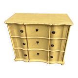 Chest of drawers with three moving drawers