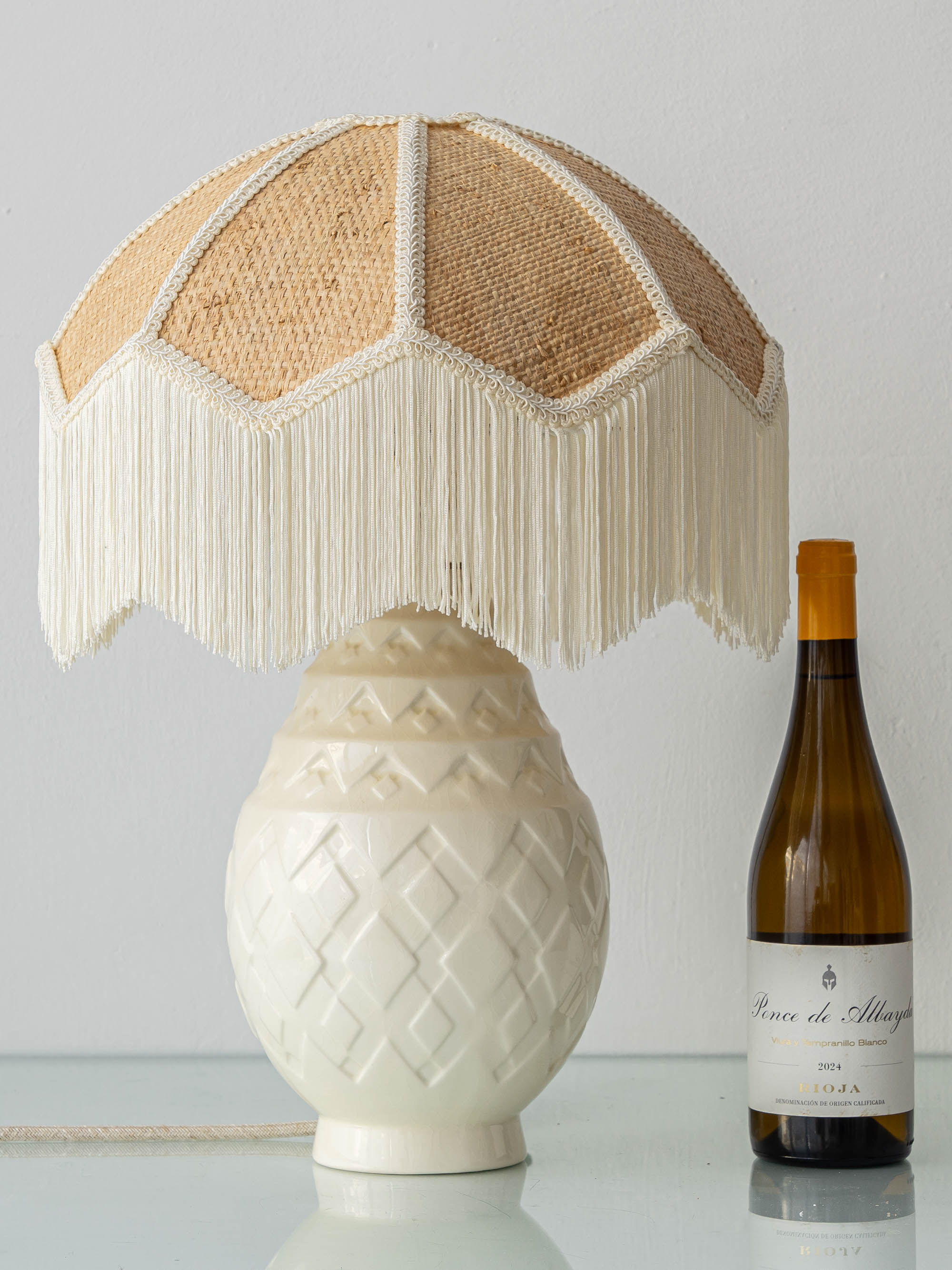 Art Deco "Pineapple" Lamp, Charles Catteau for Boch Frères Keramis, c. 1925