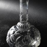 Carafe à vin en verre à motifs de roses, Empoli, Italie, années 1950