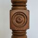 Neo-Basque floor lamp in turned wood - 50s
