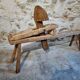 Antique French carpenter's easel – pine and oak carpenter's workbench – 19th century