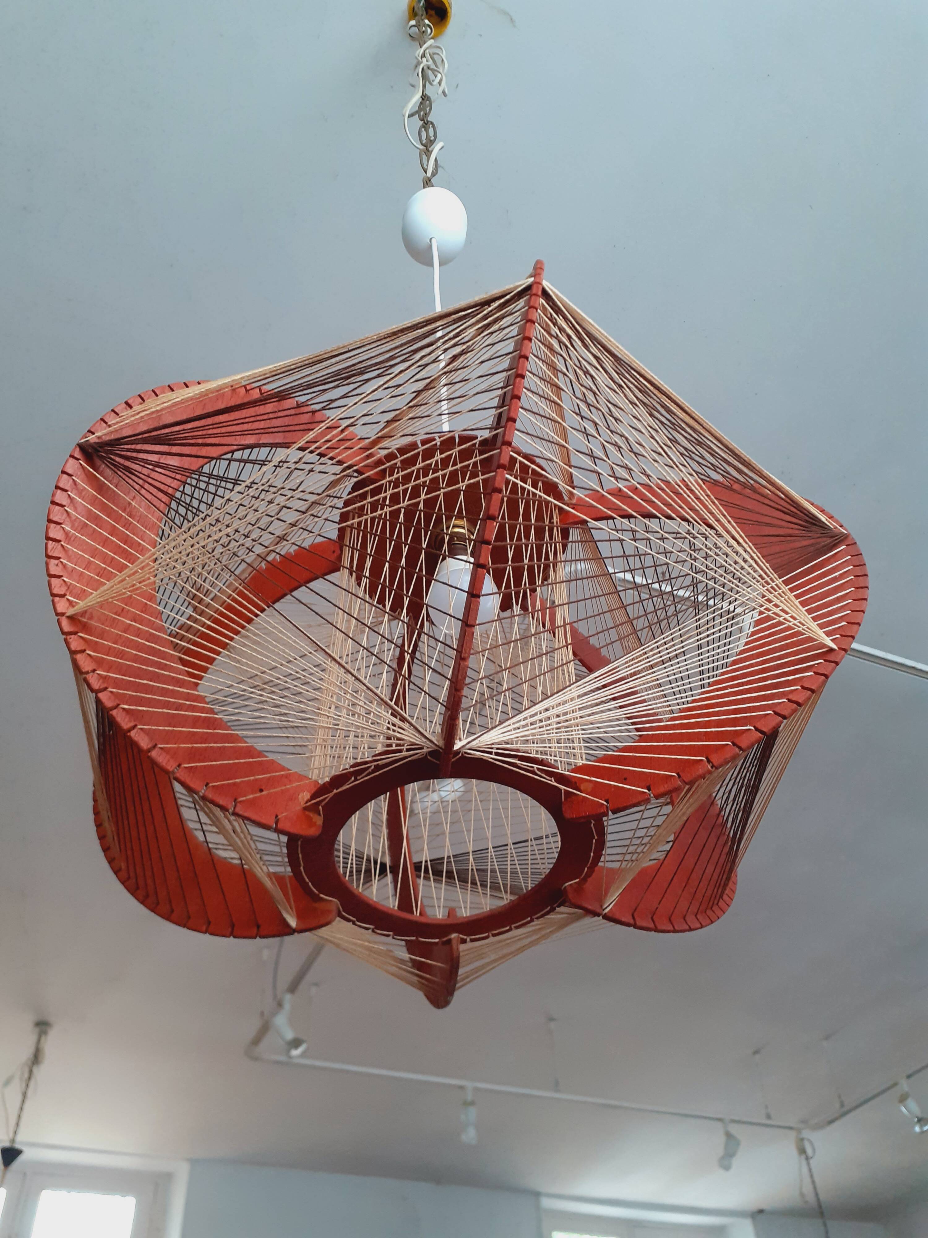 Vintage ceiling light from the 70s, Scandinavian style
