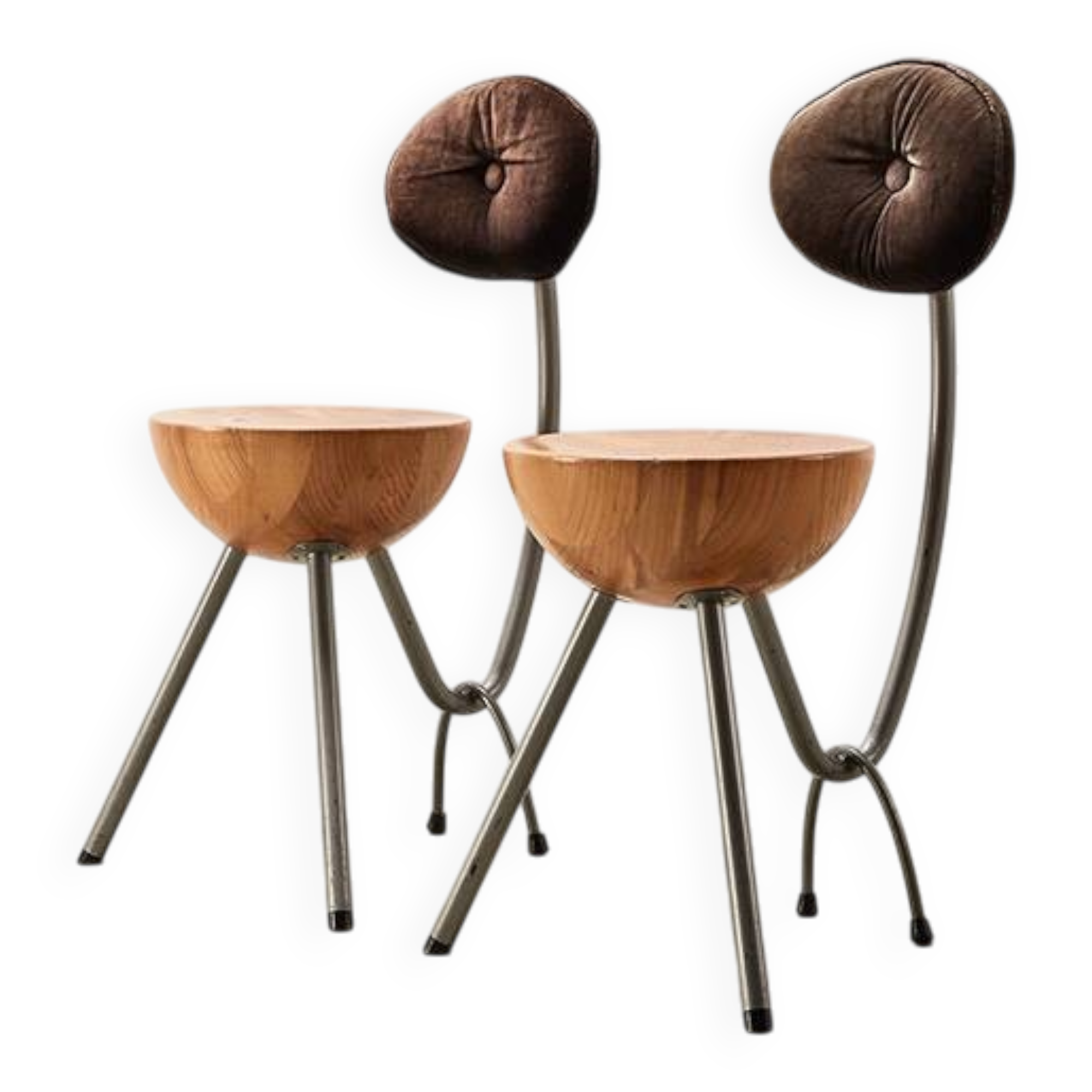 Very Rare Pair of 'Jur Eats' Side Chairs by Rob Eckhardt Netherlands 1991
