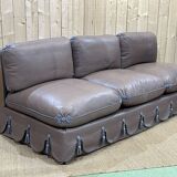3-seater leather sofa made in the 70s
