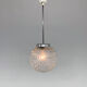 Mid-century clear glass ball pendant light, Czechoslovakia