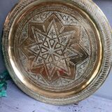 Oriental brass tray