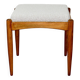Edmund Homa stool white ivory boucle seat