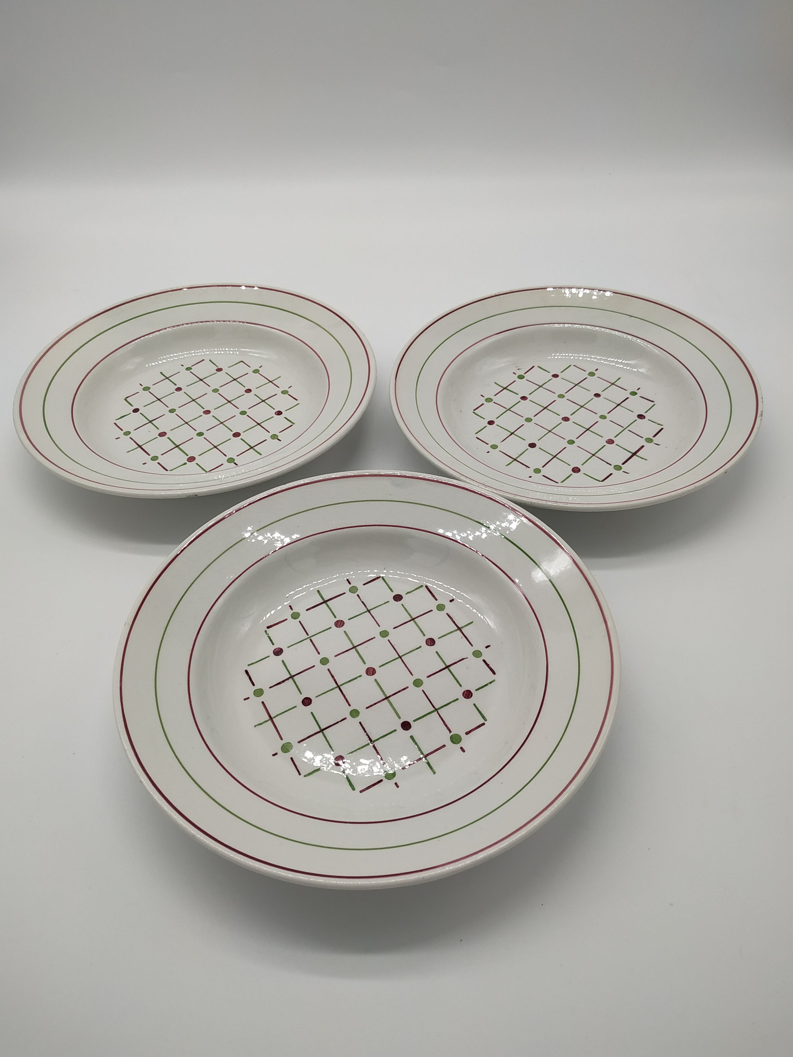 Set of 3 Betty hollow plates from the Lunéville factory