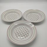 Set of 3 Betty hollow plates from the Lunéville factory