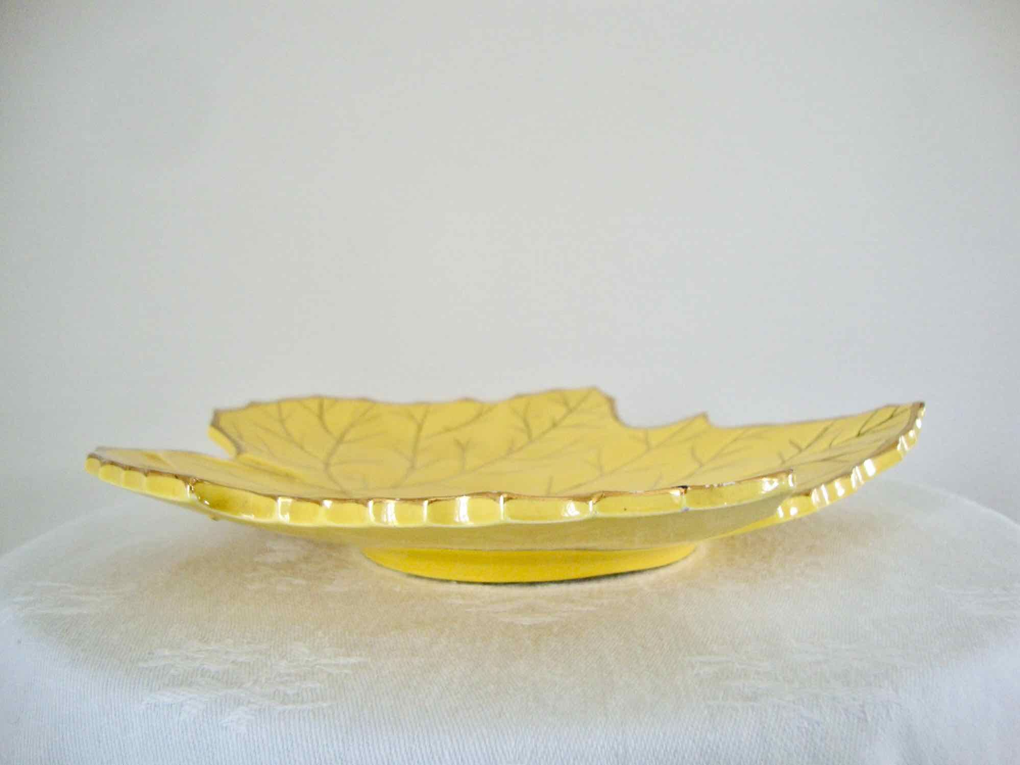 Trinket plate plane tree leaf