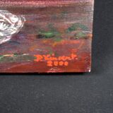 Still life 'Gladioli and Dahlias' Oil on canvas 36x33 signed J.D Vincent