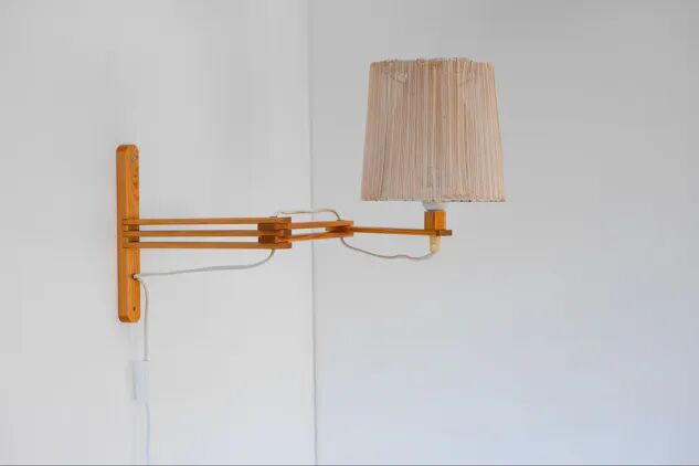 Mid-century Modern Scandinavian Accordion Wall Lamp, 1970s