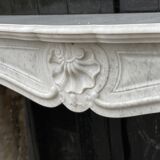 Louis XV style fireplace in Carrara marble