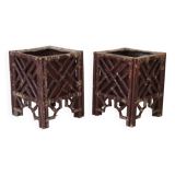 Pair of Bamboo Planters, Vivai Del Sud Style