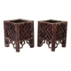 Pair of Bamboo Planters, Vivai Del Sud Style