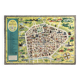 Vintage map of Brussels 1960s