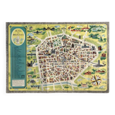 Carte de Bruxelles vintage 1960's