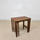 Set of 3 Scandinavian nesting tables in teak – 1960s
