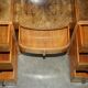Art Deco dressing table in satin walnut with mirror, circa 1930.
