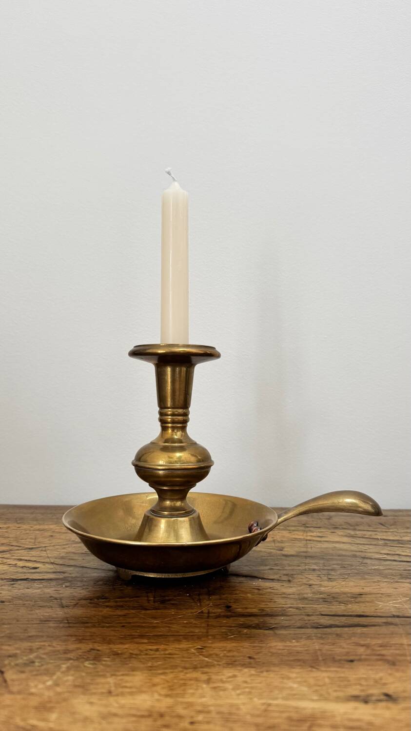 Brass hand candlestick