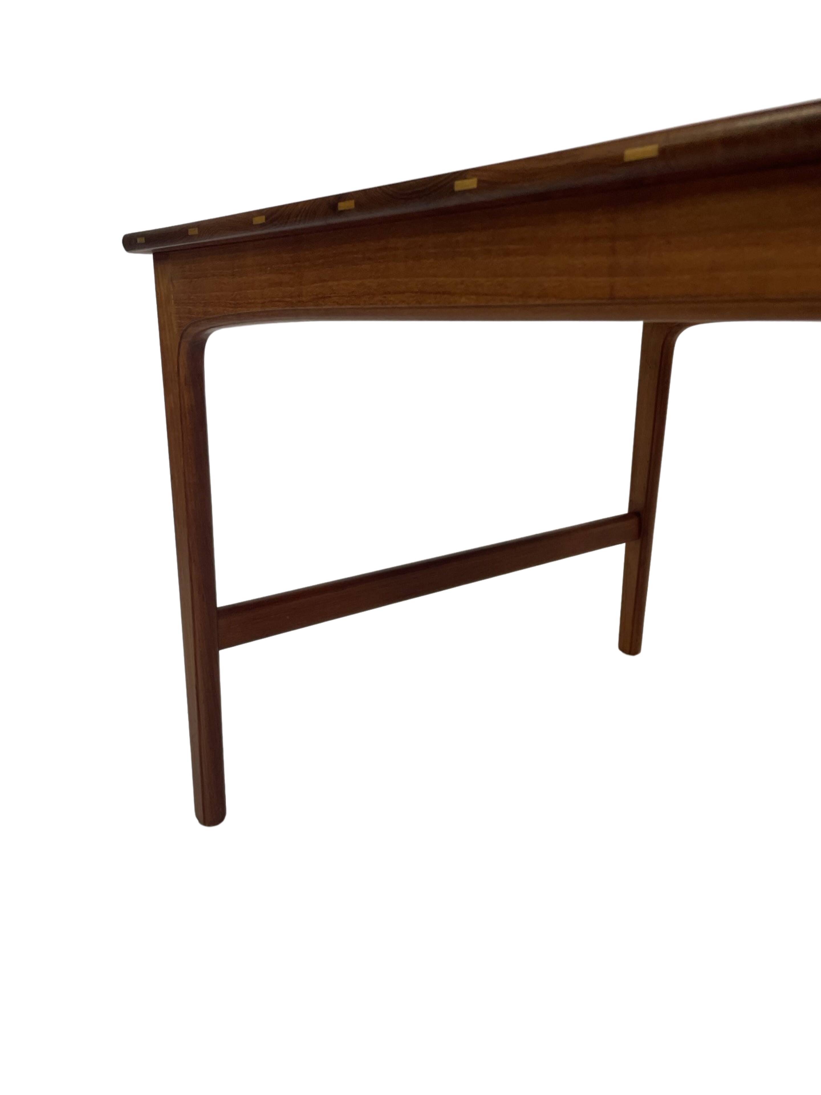 Scandinavian coffee table in solid teak by Yngvar Sandström - 1960s Design