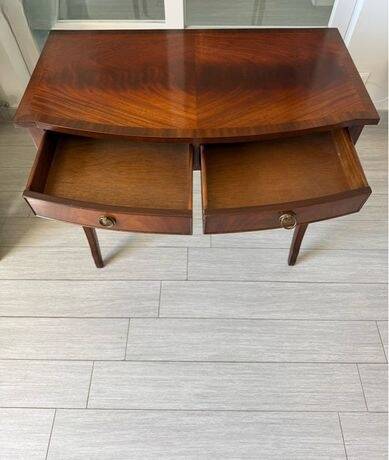 Mahogany console in Regency style 1950