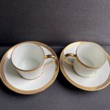 4 Moka Cups and their saucer – Limoges Porcelain