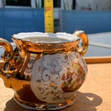 Tea set Italian porcelain gold color