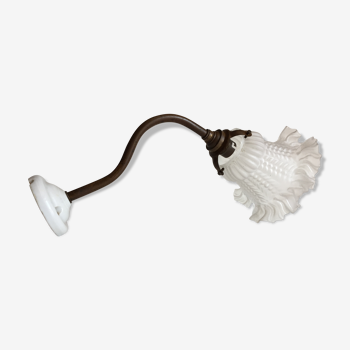 Porcelain and brass sconce
