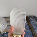 Pair of shell appliques or glass paste shells