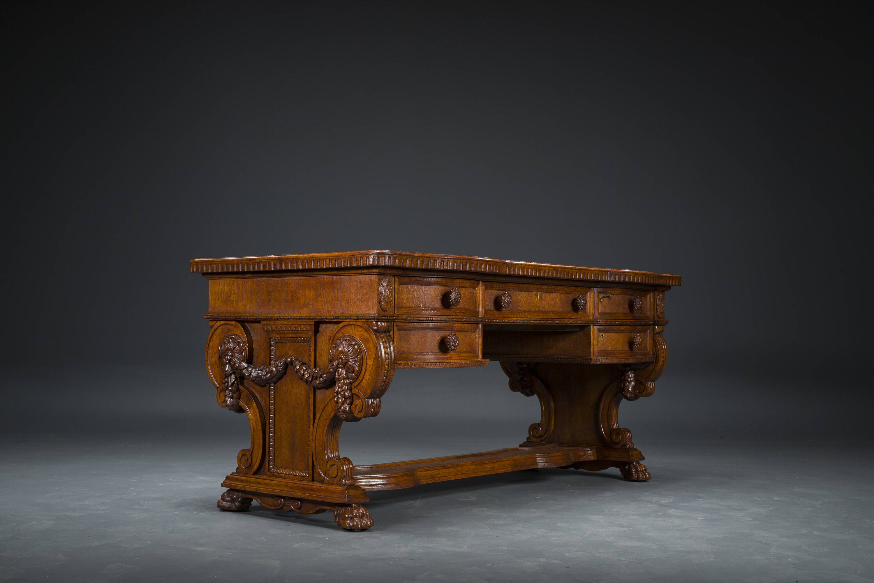 Vintage Neo-Renaissance Desk, 1920s