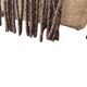 Vintage beige two-seater canapé with fringes.