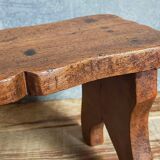 Old solid wood footrest stool