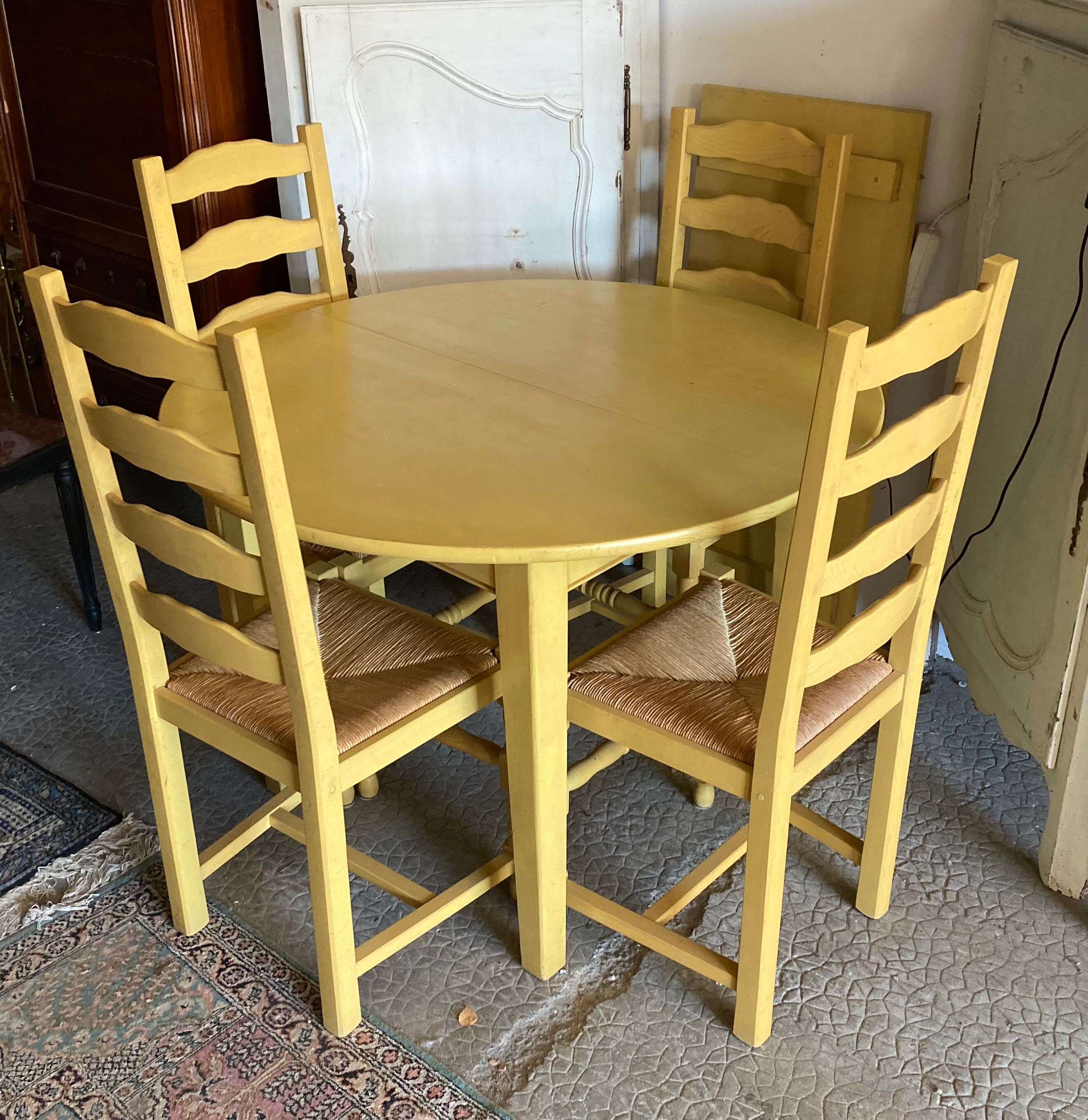 Dining table and chairs