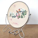 Round mirror barber chinese 17cm 1960