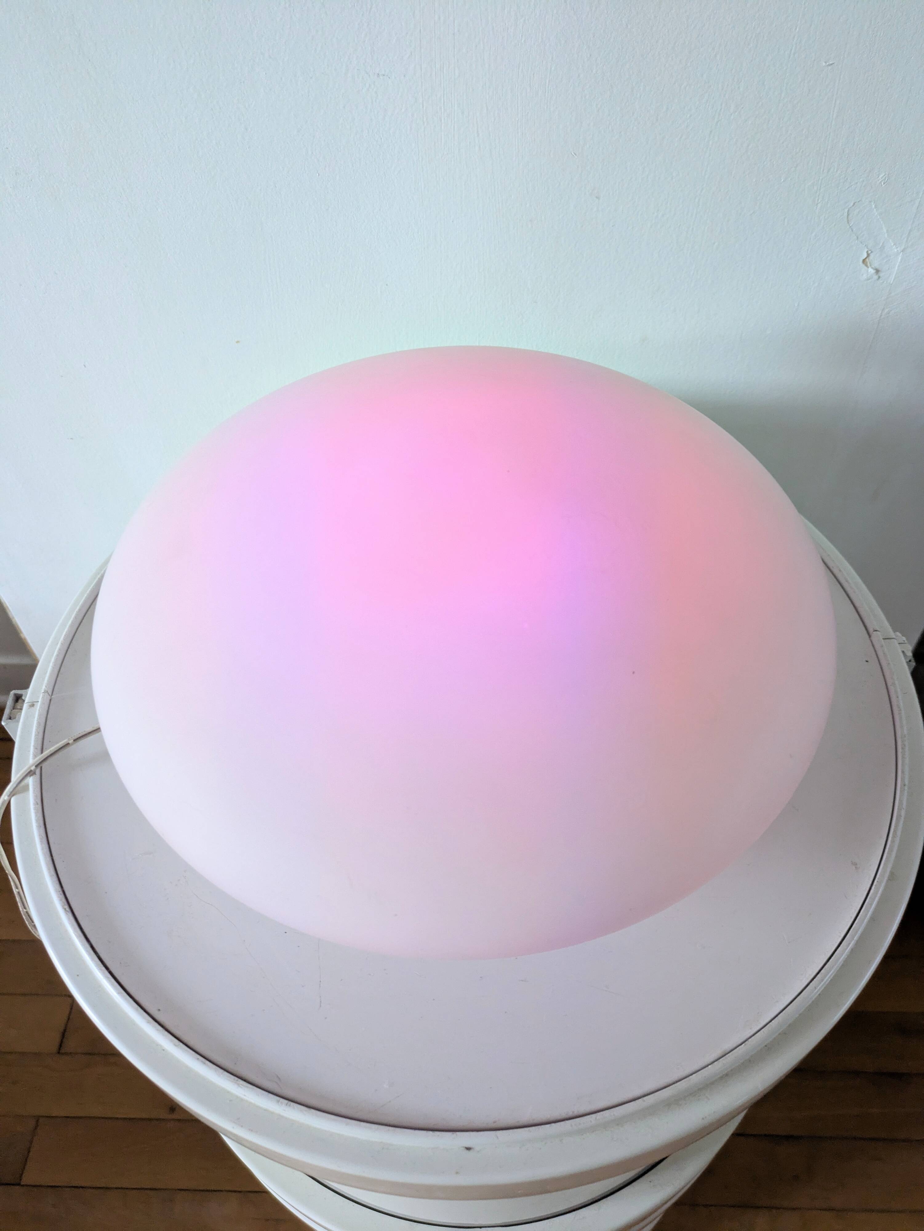 White opaline pebble lamp dlg Joseph André Motte