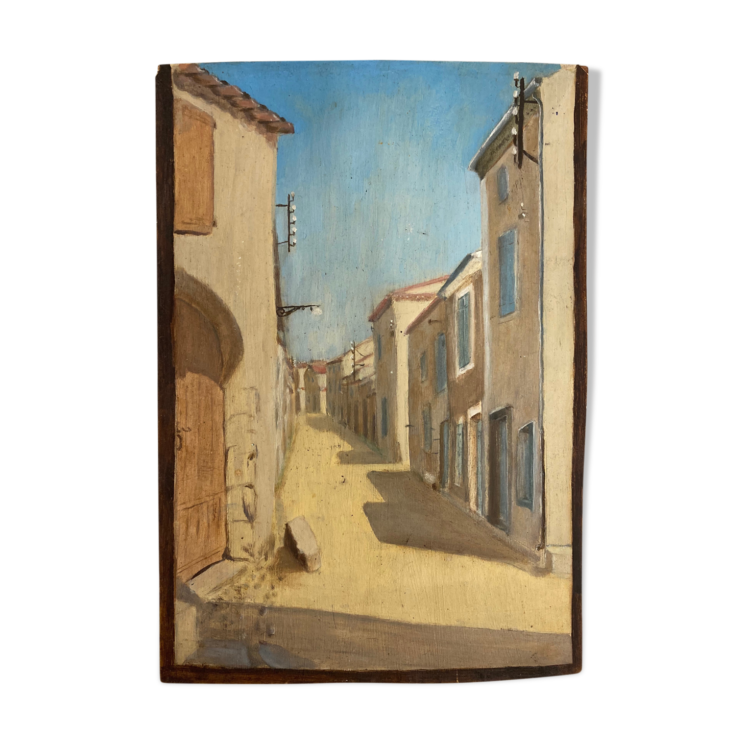 Huile sur carton vintage