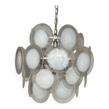 Vintage 1960s Murano Chandelier, Big Size, Dining Room Decorative Lamp, Vistosi