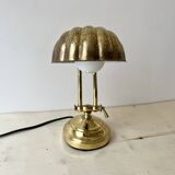 1950s brass "shell" desk lamp, vintage lighting