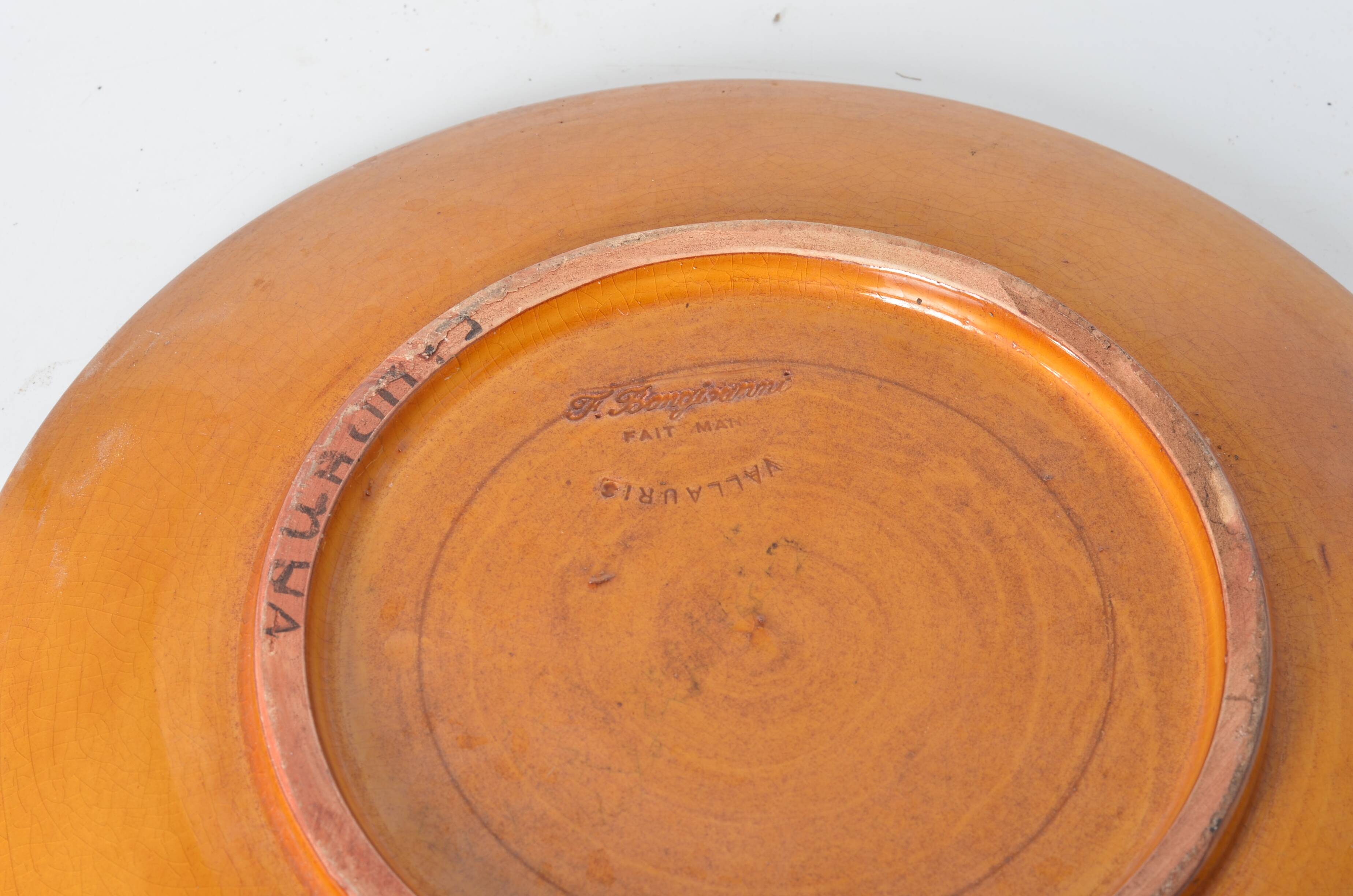 Vallauris F. Bongioanni terracotta plate