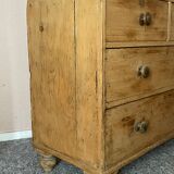 English chest of drawers made of pine wood