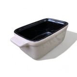 Set of 2 small ceramic gratin dishes individual pyrex enameled oven dish