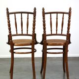 Set of 4 beautiful and atmospheric vintage design bistro chairs
