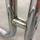 Tabouret de bar 1970 chrome et tissu rouge