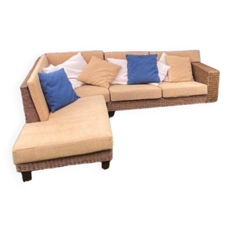 Rattan corner sofa