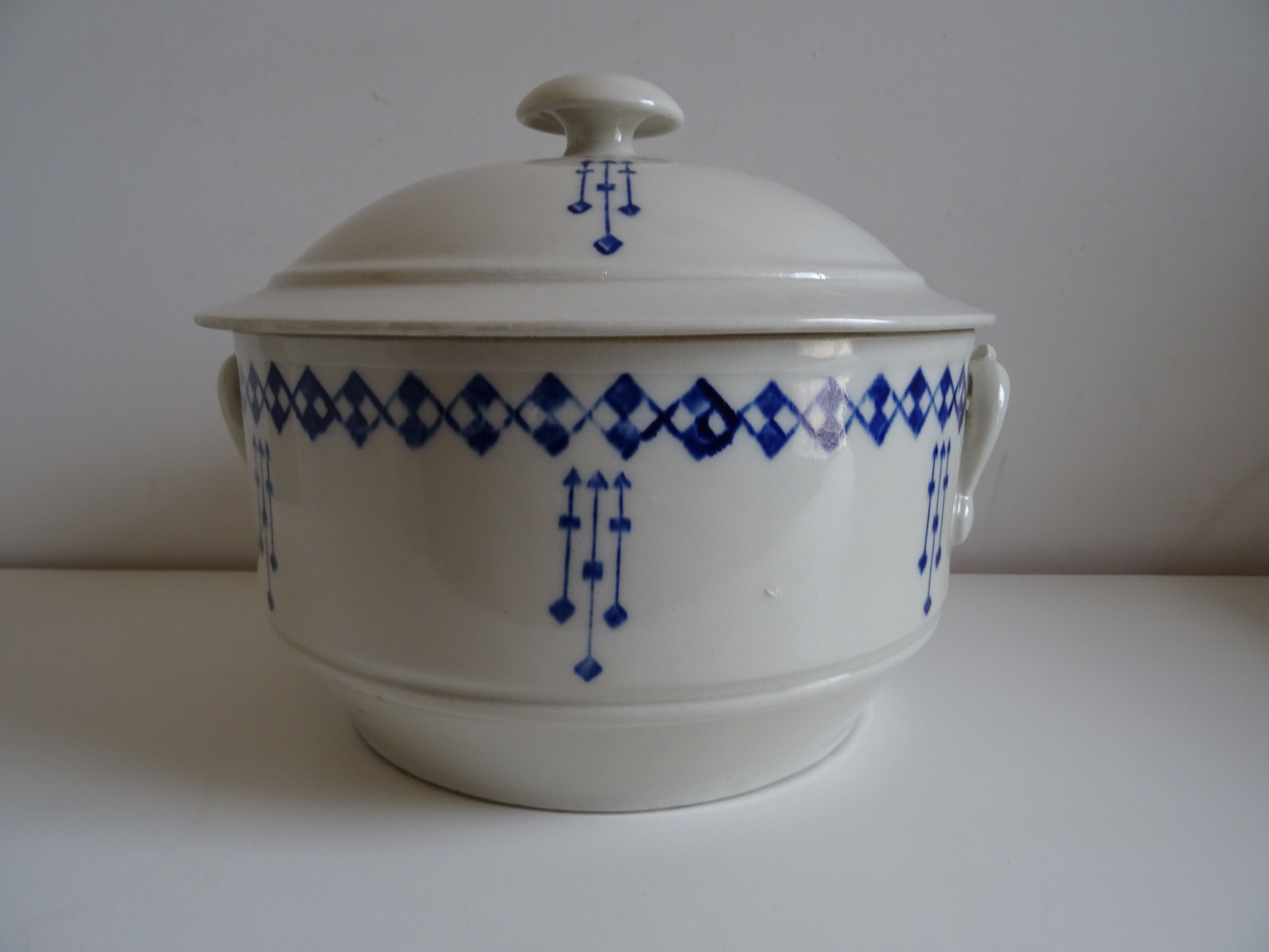 Old earthenware tureen of Saint Uze France