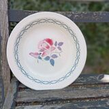 Round hollow dish or large plate, Janine model by Digoin, 1930/40